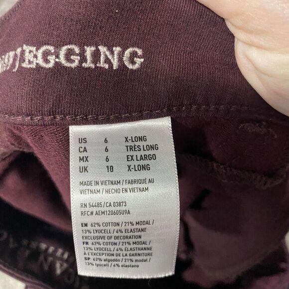 Maroon American Eagle Super Stretch Skinny Jeggings Sz 6 - Picture 5 of 5